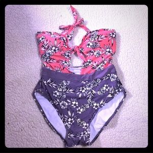 ... Floral cut out knotted front bandeau one piece ... Ashley Paige Swim | Sexy Crochet Suit Vacation Bikini | Poshmark